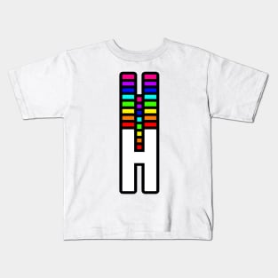 Rainbow Letter, H Kids T-Shirt